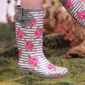 Comfort Garden Flower Woman's Rain Boots